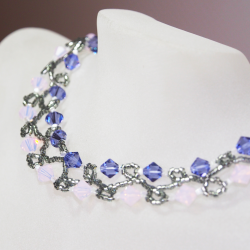 Necklace Silver brass - Duo Roxann - Necklace Silver brass - Laiton argenté
